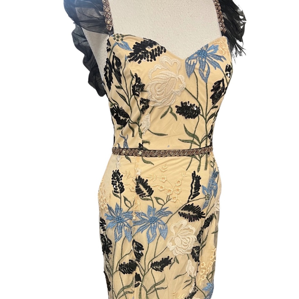 Elegant Floral Embroidered Dress